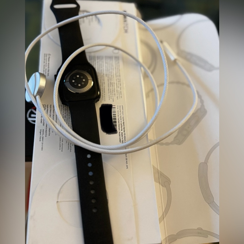 Apple Watch Series 10 GPS, Black Smartwatch with Charger